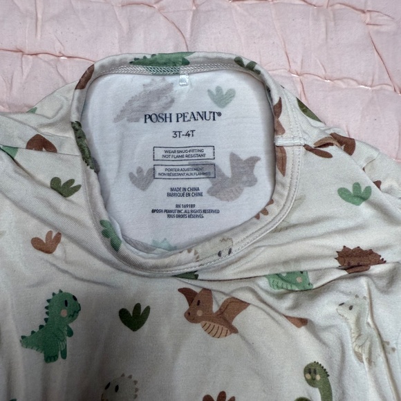 Dino Posh Peanut Jammies - Picture 5 of 8